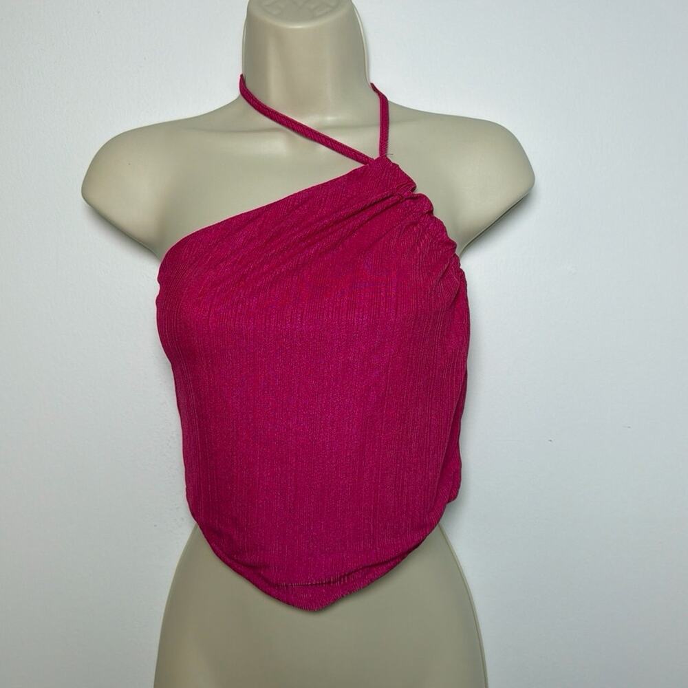 Revolve Superdown Side Halter Sparkle Top